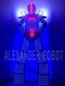 0LED ROBOT COSTUME ROBOTS SUIT DJ TRAJE PARTY SHOW GLOW-big X
