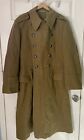 Vintage Romanian Wool Trench Coat Military Army Heavy Winter Overcoat See Pics