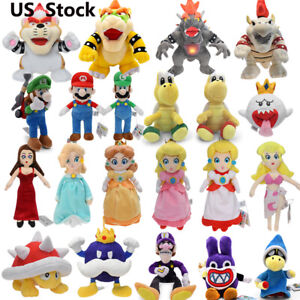 Anime Super Mario Bros Stuffed Plush Doll Toys Kids Birthday Xmas Gifts US Stock