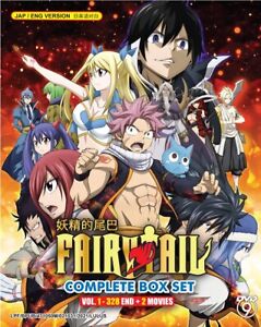 DVD Anime Fairy Tail Complete TV Series (1-328 End) +2 Movies English All Region