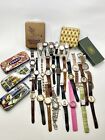 Lot Of 25 Women’s Watches Fossil, Anne Klein, Timex Etc. Untested