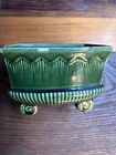 Vintage McCoy Planter Green Pottery MCM Art Deco style unmarked