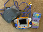 V-TECH BATTERY OPERATED V-SMILE POCKET LEARNING SYSTEM/CHARGER AND 2 GAMES