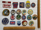 VINTAGE PATCH LOT OF 21 MIXED PATCHES - TRAVEL BOY SCOUTS MILITARY MISC