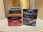 New ListingNew Sealed Lot of 8 Blank Audio Cassette Tapes - Sony, Maxell, TDK and Supertape