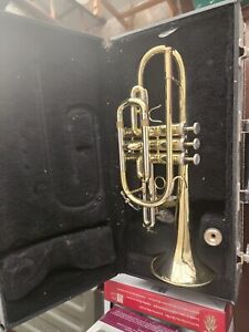 Gold Brass Horn Key Bb Musical Instruments Student Trumpet W/ Hard Case