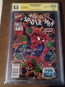 Web of Spider-Man 70 CBCS 4.5 SIGNED Tom Defalco Alex Saviuk NEWSSTAND Key