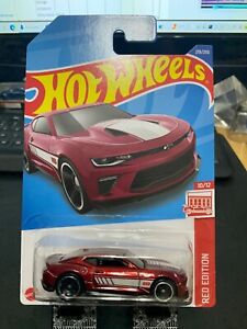 2022 HOT WHEELS RED EDITION “ ‘18 CAMARO SS “ #219 TARGET EXCLUSIVE