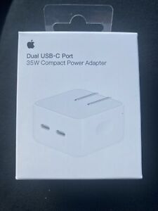 New OEM Apple 35W Dual USB Type-C Port Compact Power Adapter Sealed Box Orginal