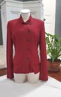 Cabi 3175 Womens Red Long Sleeve Notch Collar Button Outing Blazer Jacket Size 4