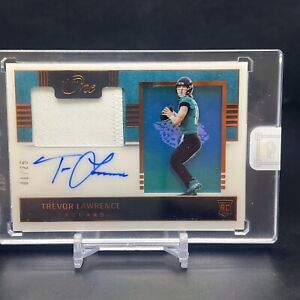 2021 Panini ONE Trevor Lawrence #116 Rookie Patch AUTO 01/25 Jaguars RM1