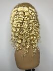 100% Human Hair Wigs Water Wave Blond 18”inch 13x4 Lace Frontal Wigs