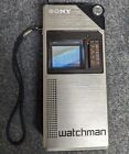 Vintage Sony Watchman Portable UHF / VHF TV FD-210 Tested & Working - Very cool!