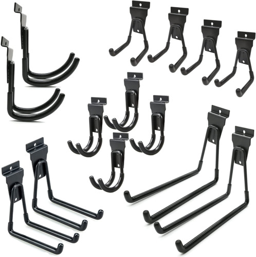 Slatwall Hooks, Garage Slatwall Accessories, Multi Size Slatwall Hangers, 14Pack
