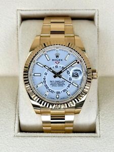 2022 Rolex Sky-Dweller 42mm 326938 Yellow Gold Oyster White Dial