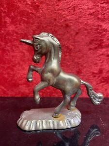 New Listing✨Storage Find✨ Vintage Brass Small Unicorn Figurine Paperweight