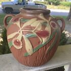 Roseville Pottery Brown Bulbous Double Handled Vase Reproduction