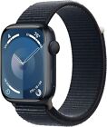 Apple Watch Series 9 Blood Oxygen 45mm Midnight Aluminum Case Sport Loop _New