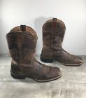 Ariat Mens 10010963 Sport Wide Toe Western Cowboy Distressed Leather Boots 10