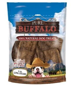 Loving Pets Pure Buffalo Lung Steaks Dog Treats - 4 oz