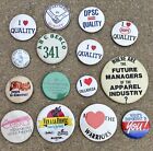 Lot Of 15 Buttons Pins Vintage