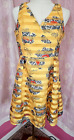 Banana Republic Yellow Floral Sleeveless Fit & Flare Dress 6 Petite 6P