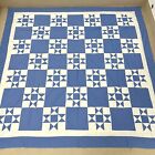 Indiana Amish Ohio Star Patchwork Queen size Quilt top/topper Sewing/Quilt craft