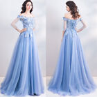 Noble Evening Formal Party Ball Gown Prom Bridesmaid Off Shoulder Dress TSJY9998