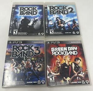 New ListingRock Band 1 2 3 Green Day (PS3) Complete Game Lot Bundle - Tested Working