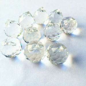 5PC Cut Crystal Ball Prism Hanging Chandelier Pendant Suncatcher Faceted Glass
