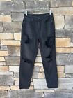 American Eagle Ripped Mom Jeans High Waisted Black, Women Size 2