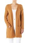 Yemak Women's Long Sleeve Open-Front Knitted Cardigan with Pockets HK8220