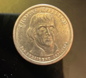 2007 Thomas Jefferson Presidential $1 Coin US 1801-1809 RARE