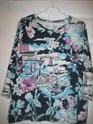 Chicos Multi Color 3/4 sleeve top  -   size 2  Lg  12-14 - NWOT