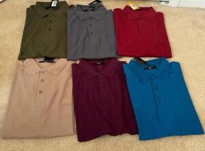 Men's Polo Shirt Dri-Fit Golf Sports Plain Solid Jersey Casual Cotton T Shirt