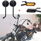 Rearview Mirrors + Turn Signal For Harley Softail Springer Heritage Classic Dyna (For: More than one vehicle)