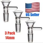 3x 14mm Male Glass Bowl For Water Pipe Hookah Bong Replacement Head (US Ship)