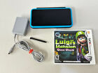 new Nintendo 2DS XL Black/Blue Handheld System w/Luigi's Mansion Dark Moon
