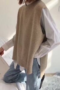 Women's Vest Vest Korean Style Loose Wool Waistcoat Wool Vest  Outer Wear New