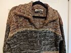 Vintage Kennington California Heavy Knit Sweater Front Pockets Wide Collar M