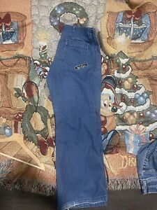 Vintage Seafarer Utility Dungaree Trousers Mens 36x30 Blue Denim 11” Bell Bottom