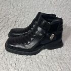 Air Jordan Black Leather Two3 Da’Catti Dress Boots Size 10.5 Rare Motorcycle Y2K