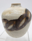 New ListingVintage Glazed Studio Pottery Small Bud Vase Signed Brown abstract earth tones