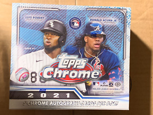 2021 Topps Chrome MLB Baseball Factory Sealed 12 Pack Jumbo Hobby Box