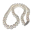 Top Grading AAAAA Japanese Akoya 8-9mm white Pearl Necklace 18