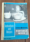 Vintage General Electric Portable Mixer Instructions and Recipes