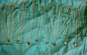 Gem Stone Costume Jewerly Necklace Lot ~ 8 Necklaces