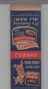 Matchbook Cover - Pig - Cudahy Pure Pork Extra Lean Ham In A Can Sales Sample
