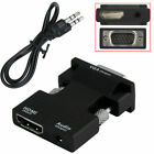 HDMI Female to VGA Male Converter with Audio Adapter Support 1080P Signal Output