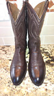 VGUC Cuero Boots Brown Calfskin Leather Roper/Cowboy Boots US Size 10 1/2D (Men)